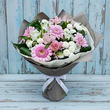 Букет цветов из:  Герберы, Альстромерии и Хризантемы в Кореновске