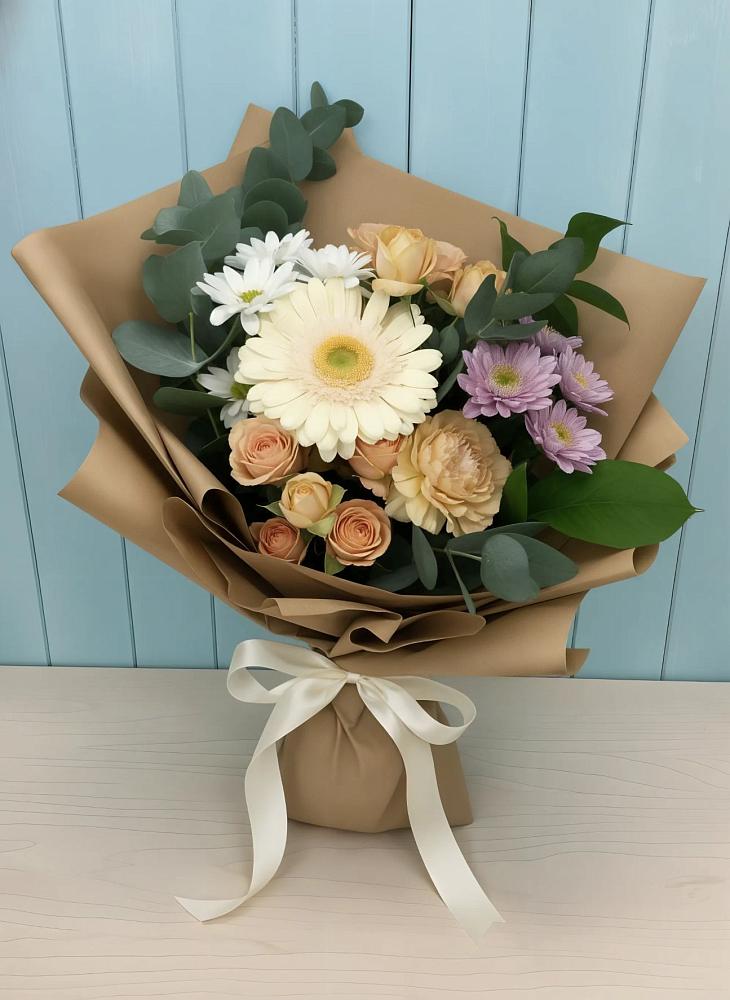 Букет цветов из: Герберы и Хризантемы в Кореновске