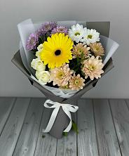 Букет цветов из:  Розы, Герберы и Хризантемы в Кореновске