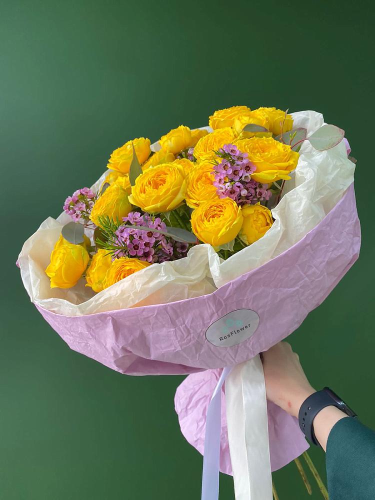 Кустовые желтые розы в Кореновске Букет Кустовые желтые розы в Кореновске