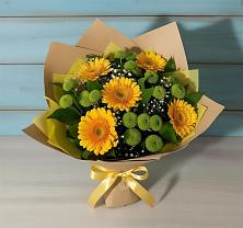 Букет цветов из:  Герберы и Хризантемы в Кореновске