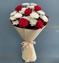 Букет цветов из:  Розы и Хризантемы в Кореновске