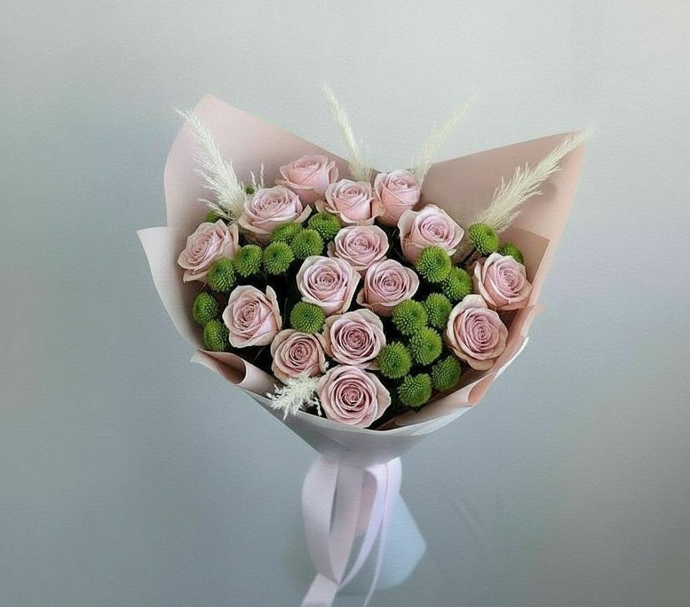 Букет цветов из: Розы и Хризантемы в Кореновске