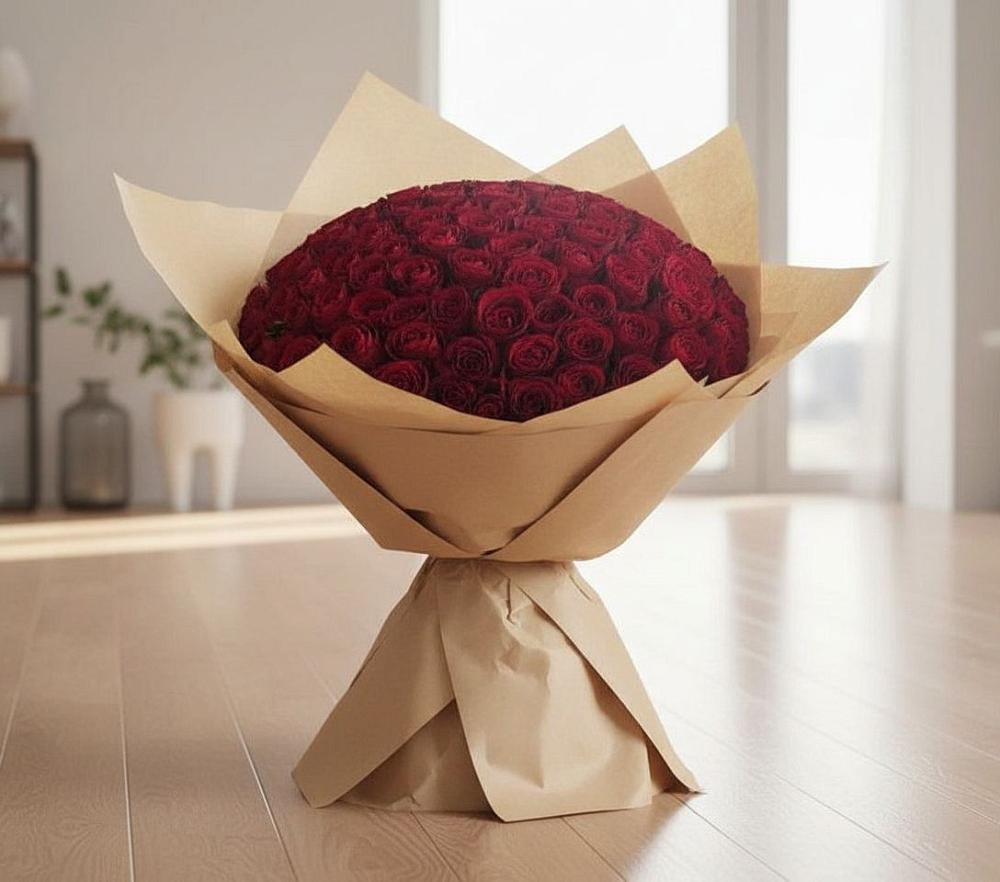 Букет 101 Красная роза в Кореновске