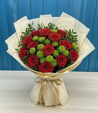 Букет цветов из:  Розы и Хризантемы в Кореновске