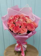 Букет 15 Розовых роз Равель в Кореновске